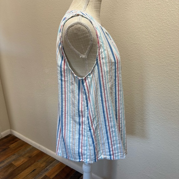 St. John's Bay - Multicolor Striped Sleeveless Top - Size Large - Picture 5 of 13